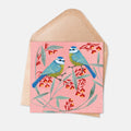 Eurasian blue tits  - Everyday Illustrated Nature Card- Pink