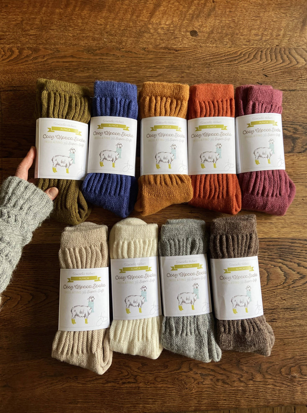 NEW COLOURS Alpaca Rib Cushion Socks - UK Size 4-7