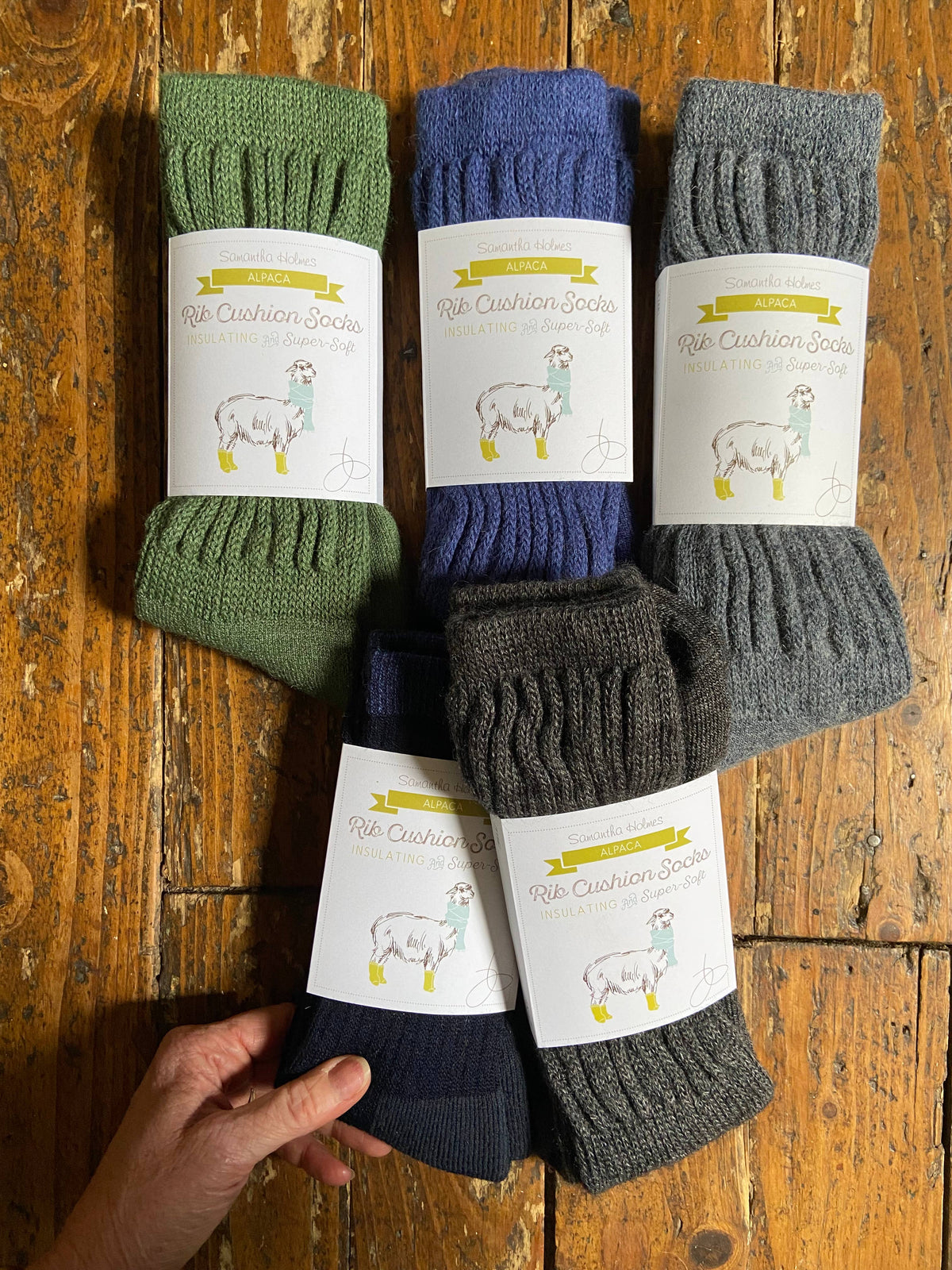 NEW COLOURS Alpaca Rib Cushion Socks - UK Size 4-7