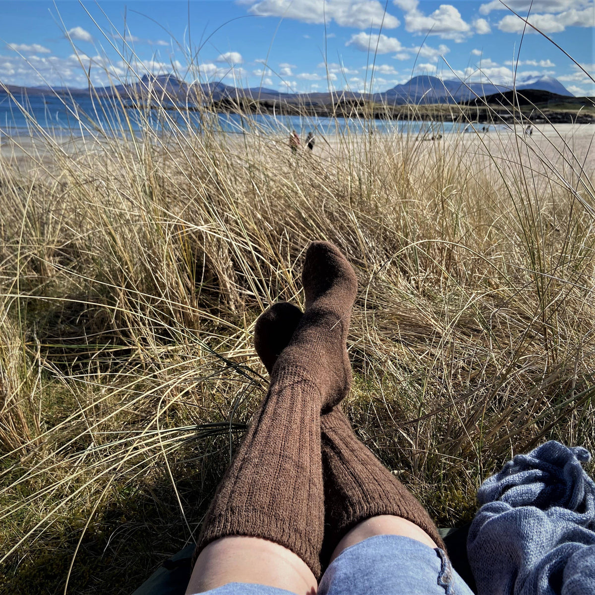NEW COLOURS Alpaca Rib Cushion Socks - UK Size 4-7