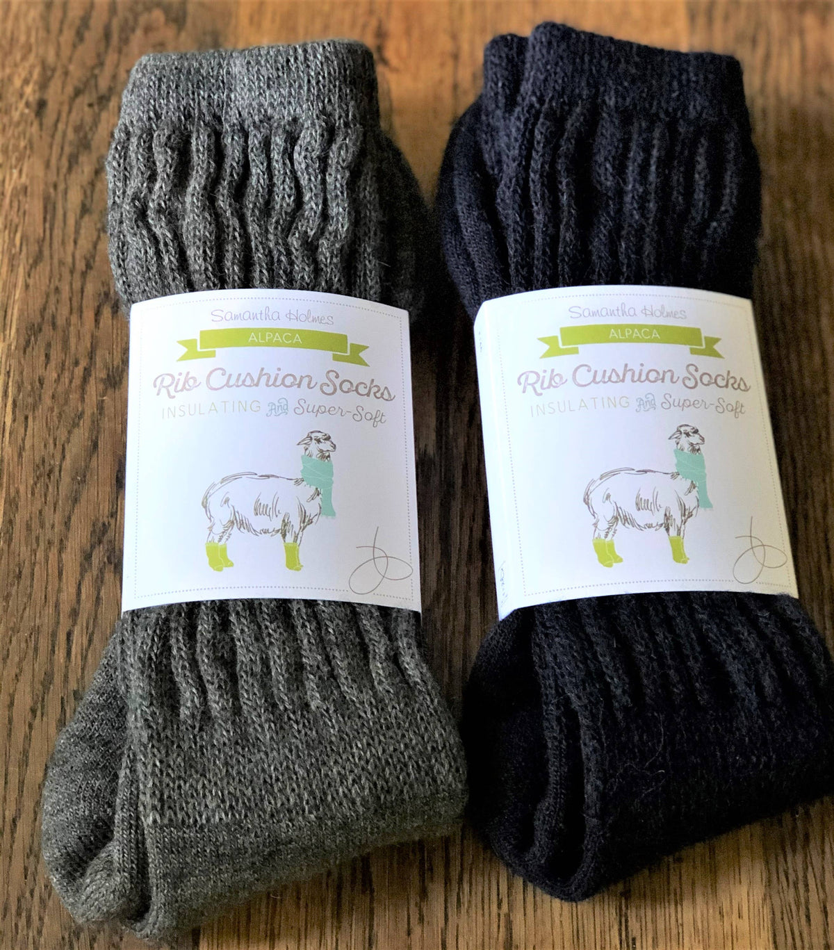 NEW COLOURS Alpaca Rib Cushion Socks - UK Size 4-7