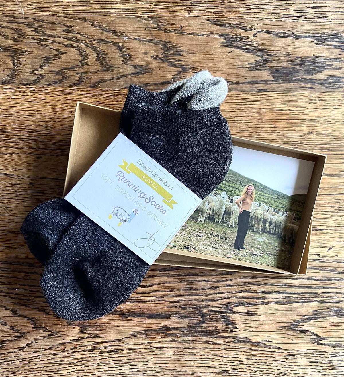 NEW Men’s Alpaca Running Socks – Charcoal