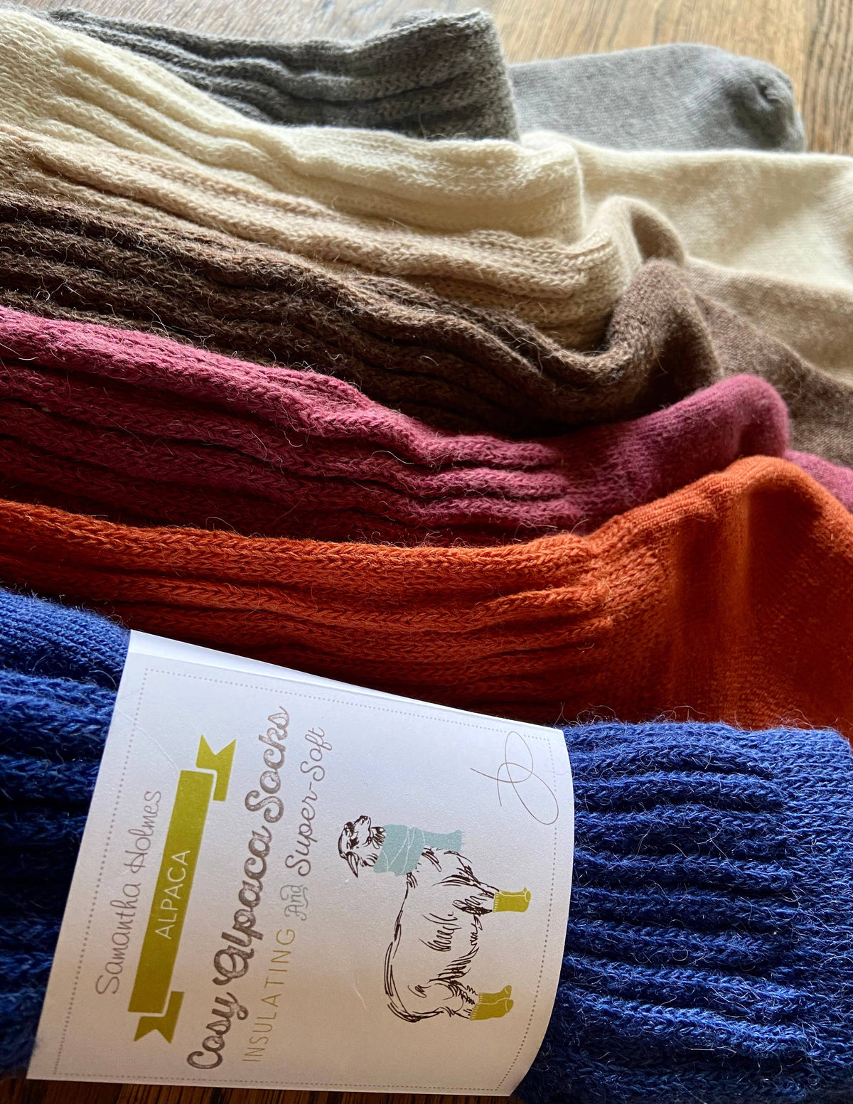 Cosy Everyday Alpaca Socks by Samantha Holmes