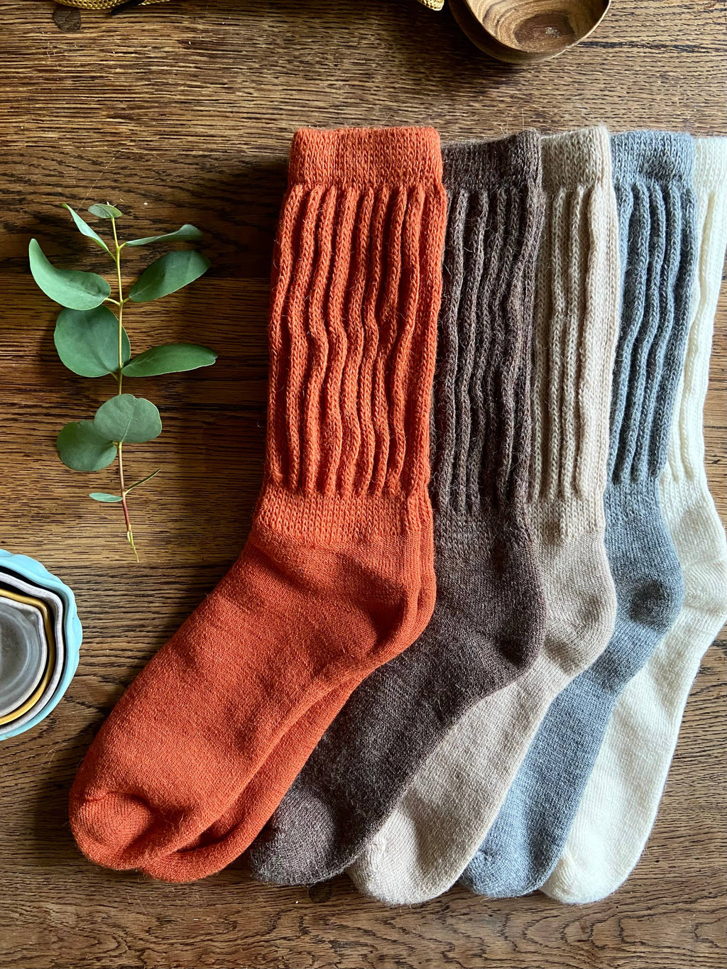 NEW COLOURS Alpaca Rib Cushion Socks - UK Size 4-7