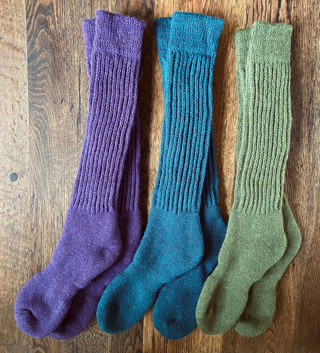Alpaca Chunky Knee Socks by Samanatha Holmes