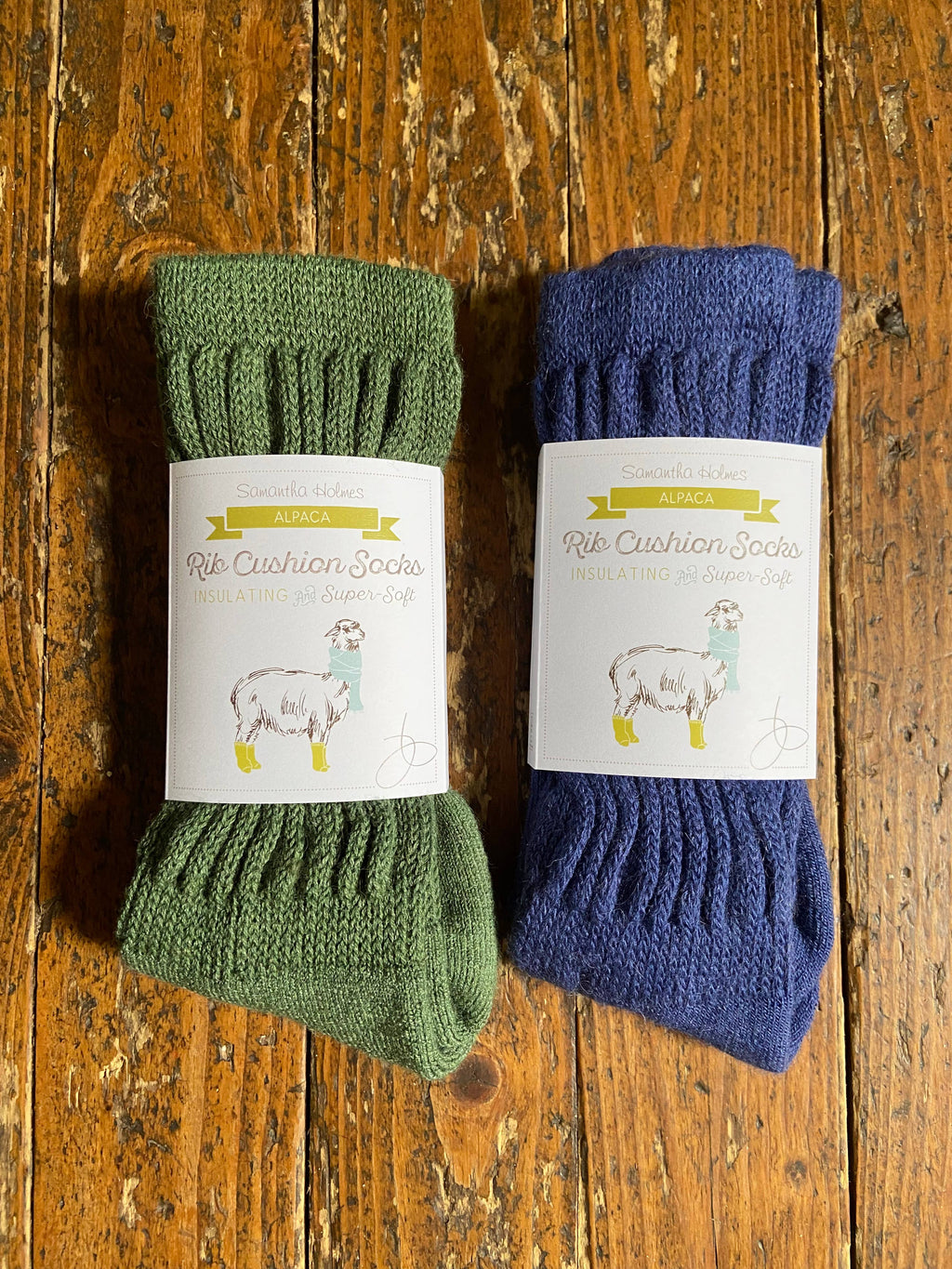 NEW COLOURS Alpaca Rib Cushion Socks - UK Size 4-7