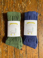 Load image into Gallery viewer, NEW COLOURS Alpaca Rib Cushion Socks - UK Size 4-7
