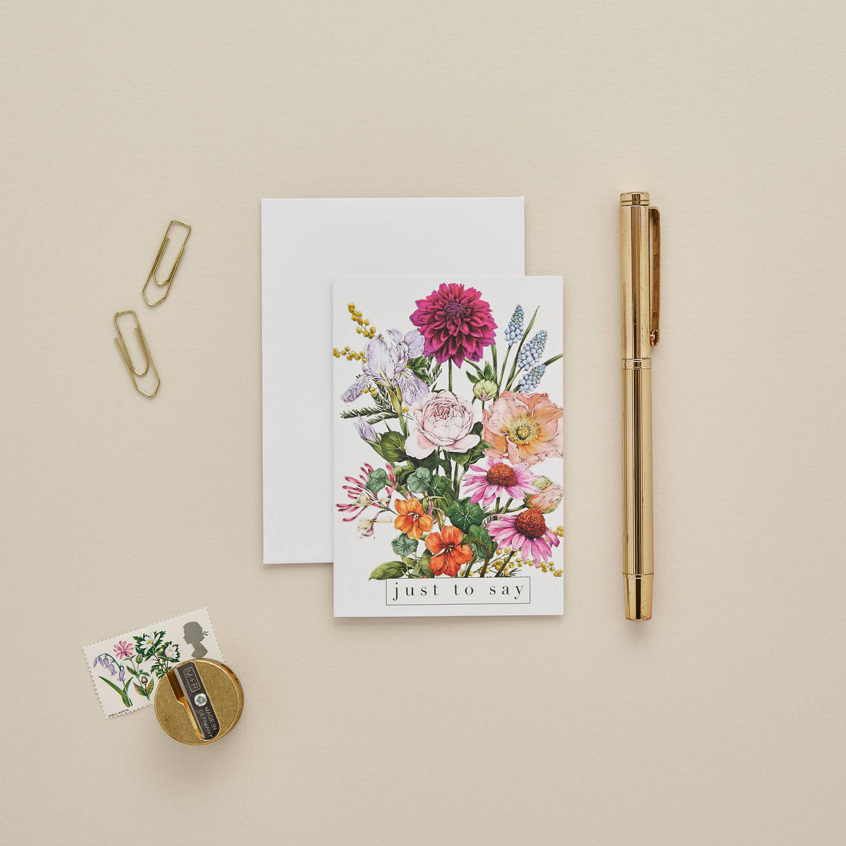 Mini Card - Just to Say - Bountiful Blooms