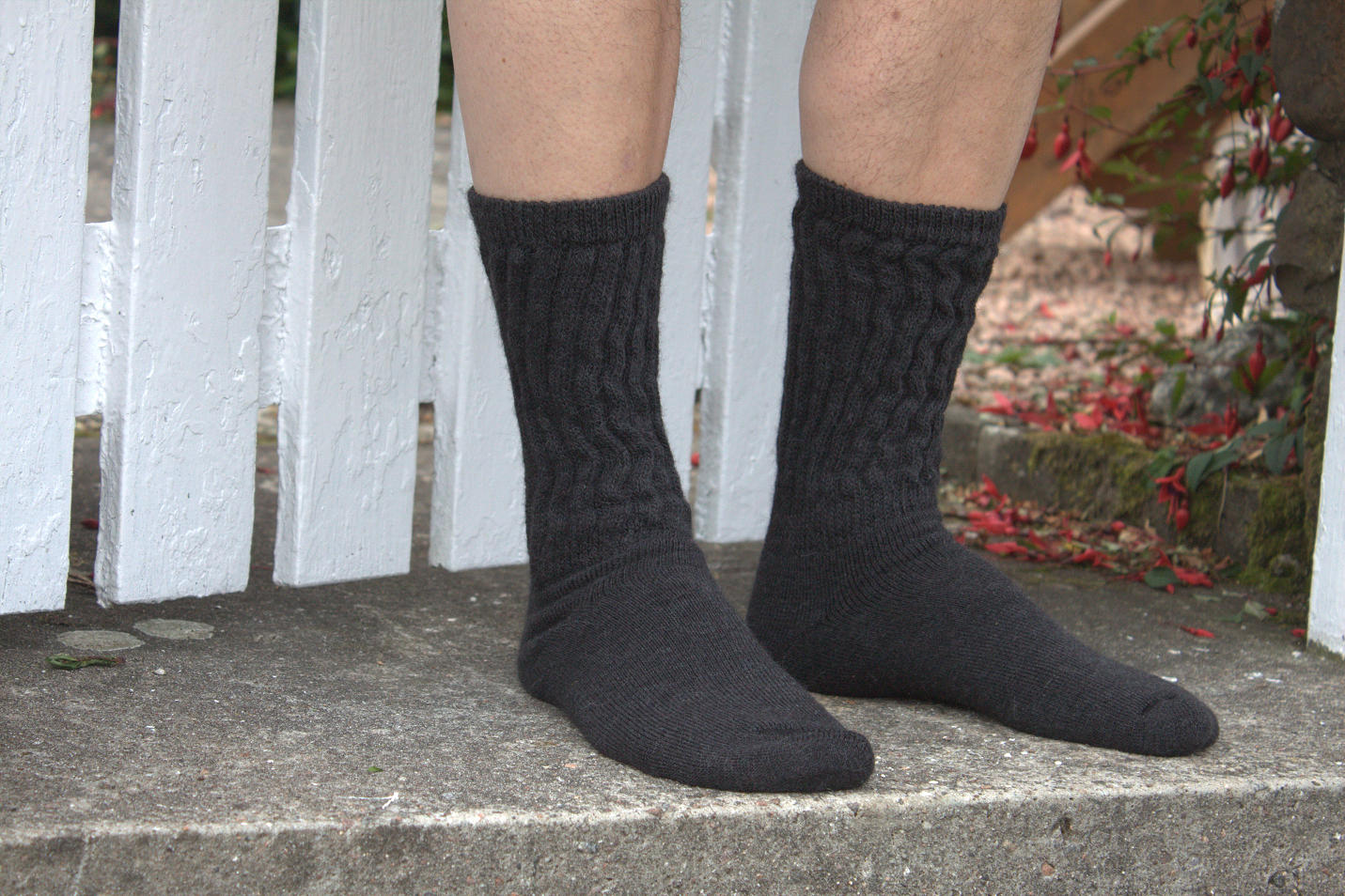 Alpaca Ribbed Socks Larger size UK 7-10