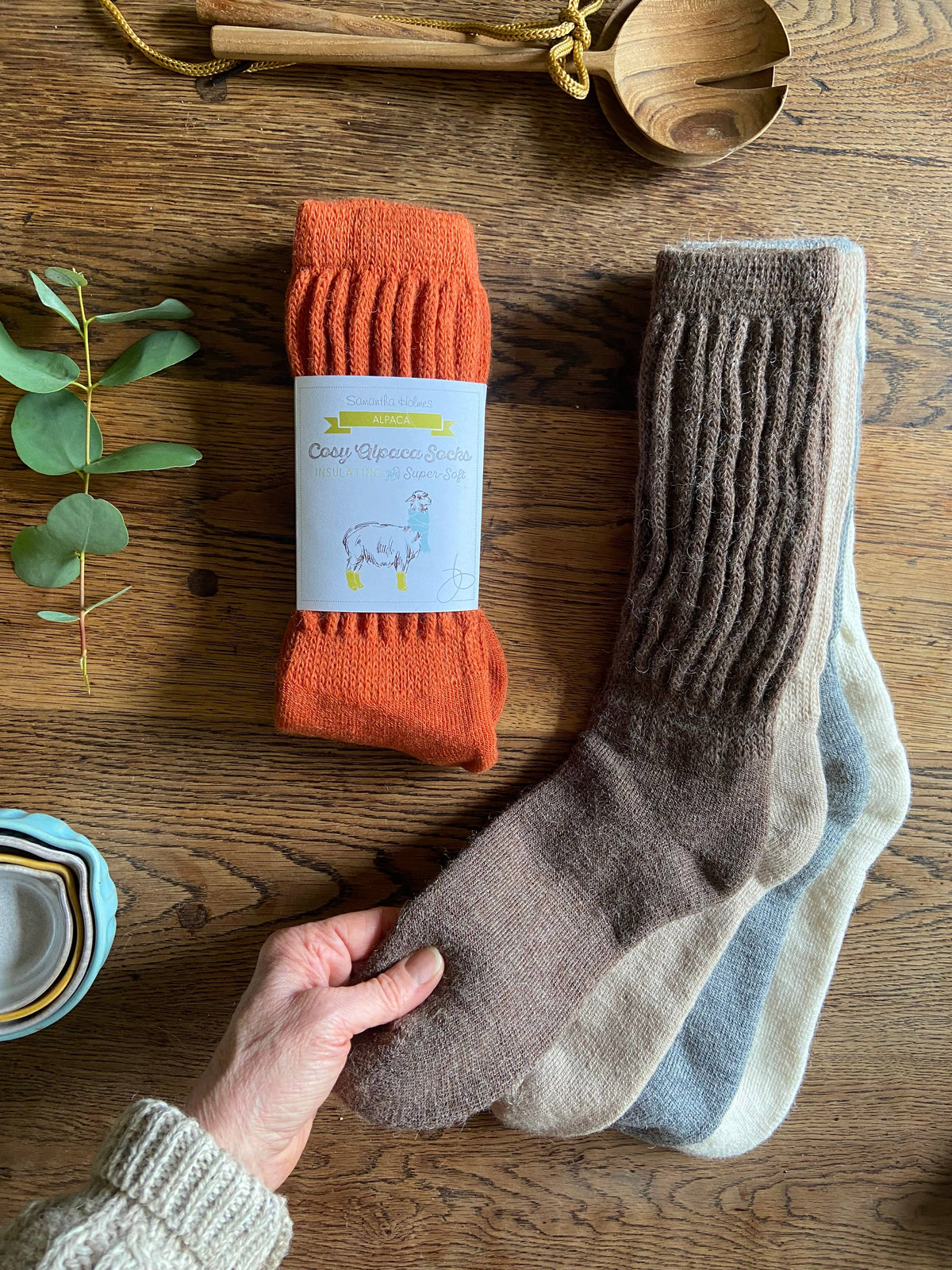 NEW COLOURS Alpaca Rib Cushion Socks - UK Size 4-7