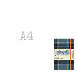 TARTAN CLOTH NOTEBOOK POCKE: KINLOCH ANDERSON BLUE LOCH