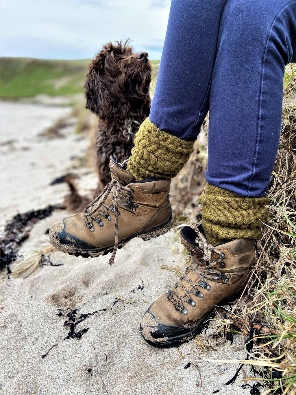 Alpaca Chunky Knee Socks by Samanatha Holmes