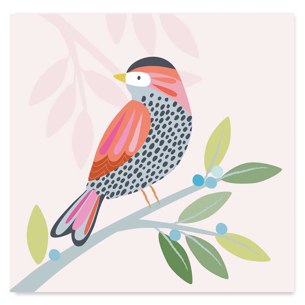 Blank Greetings Card  Pretty Bird