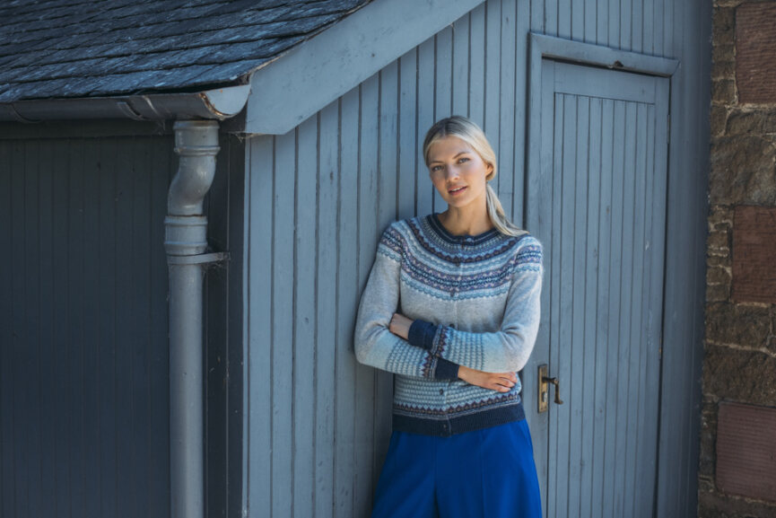 NEW  - ARCTIC Alpine Cardigan 96% Merino Lambswool / 4% Angora designed by ERIBÉ Knitwear