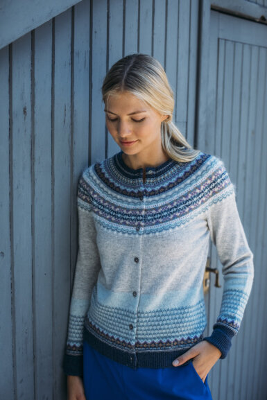 NEW  - ARCTIC Alpine Cardigan 96% Merino Lambswool / 4% Angora designed by ERIBÉ Knitwear