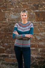 Load image into Gallery viewer, RESTOCK- LUGANO Alpine Cardigan 96% Merino Lambswool / 4% Angora designed by ERIBÉ Knitwear
