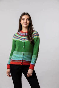 NEW  - PARADISE  Alpine Cardigan 96% Merino Lambswool / 4% Angora designed by ERIBÉ Knitwear