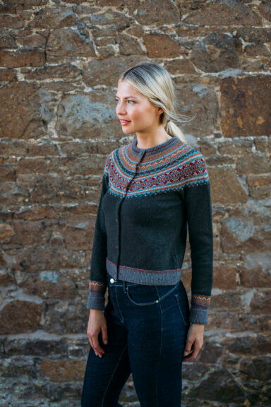 NEW 'Bracken' Alpine Short Cardigan 100% Merino Lambswool designed by ERIBÉ Knitwear