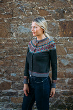 Load image into Gallery viewer, NEW &#39;Bracken&#39; Alpine Short Cardigan 100% Merino Lambswool designed by ERIBÉ Knitwear
