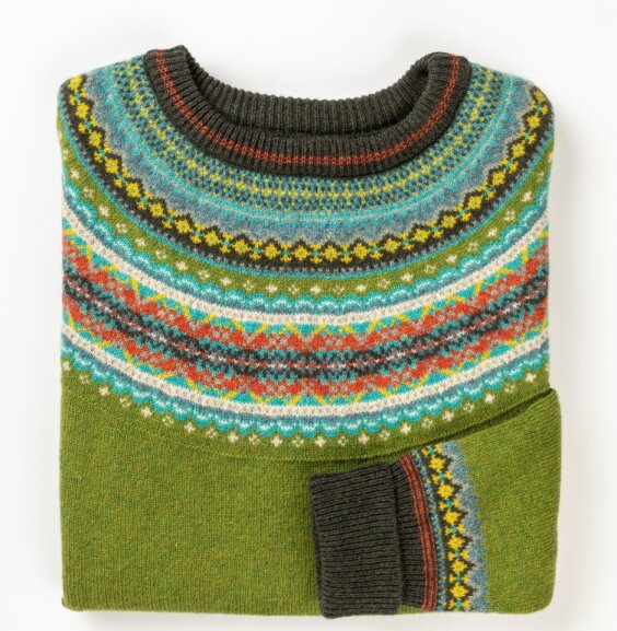 NEW Stock 'MOSS' Alpine Short Sweater' 100% Merino Lambswool designed by ERIBÉ Knitwear
