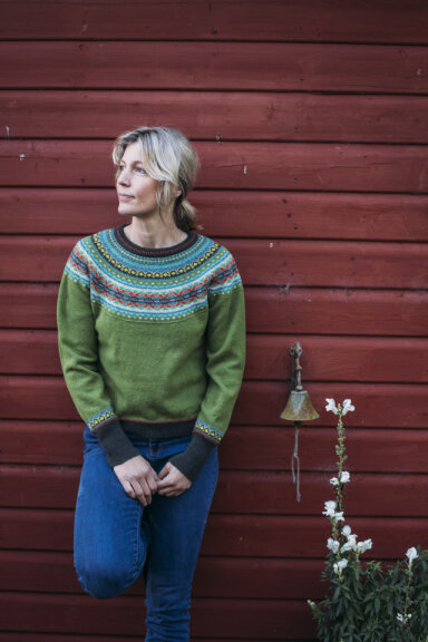 'MOSS' Alpine Short Sweater' 100% Merino Lambswool designed by ERIBÉ Knitwear