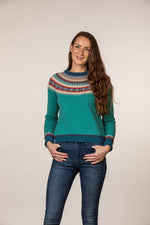 Load image into Gallery viewer, NEW STOCK &#39;Emerald&#39; Alpine Short Sweater 100% Merino Lambswool designed by ERIBÉ Knitwear
