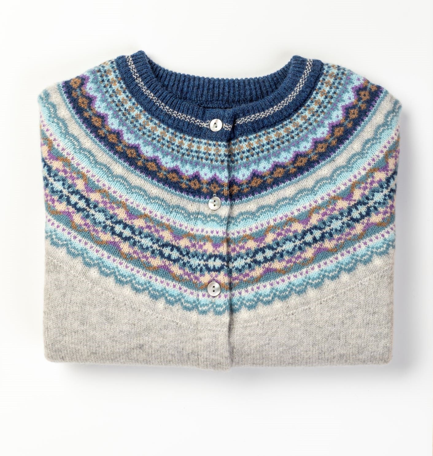 NEW 'Arctic' Alpine Short Cardigan 100% Merino Lambswool designed by ERIBÉ Knitwear