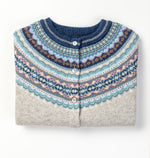 Load image into Gallery viewer, NEW &#39;Arctic&#39; Alpine Short Cardigan 100% Merino Lambswool designed by ERIBÉ Knitwear
