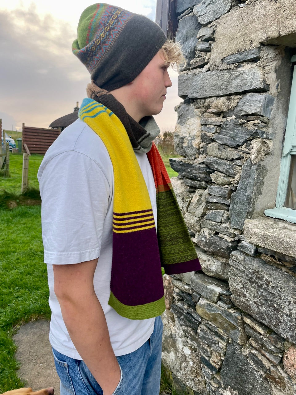 Autumn Winter 24 Alloa Beanie Hat Made in Scotland by Eribe