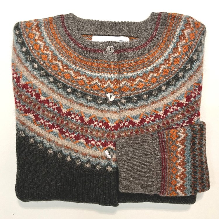 NEW  - BRACKEN Alpine Cardigan 96% Merino Lambswool / 4% Angora designed by ERIBÉ Knitwear