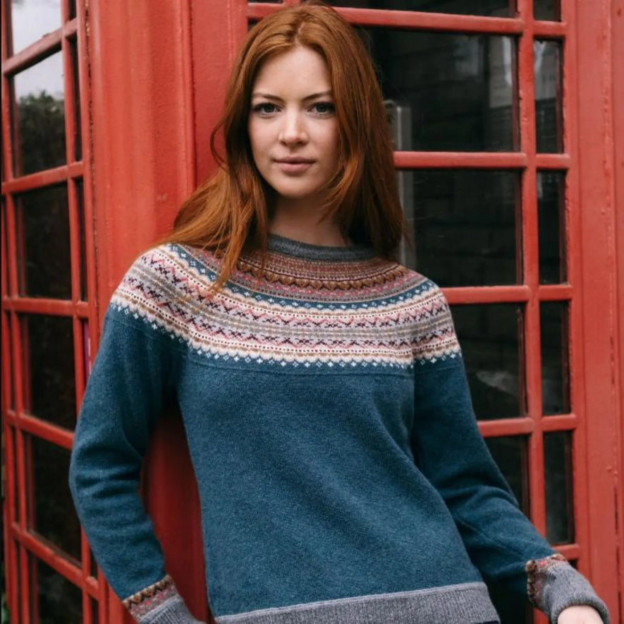 Autumn'25 'LUGANO' Alpine Short Sweater' 100% Merino Lambswool designed by ERIBÉ Knitwear