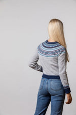 Load image into Gallery viewer, NEW &#39;Arctic&#39; Alpine Short Cardigan 100% Merino Lambswool designed by ERIBÉ Knitwear
