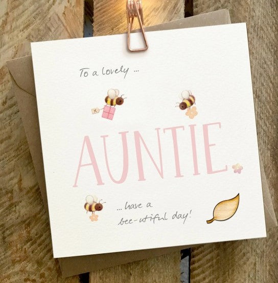 AUNTIE Birthday Card by GingerBetty OWL056