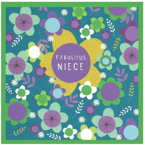 Fabulous Niece Birthday Card