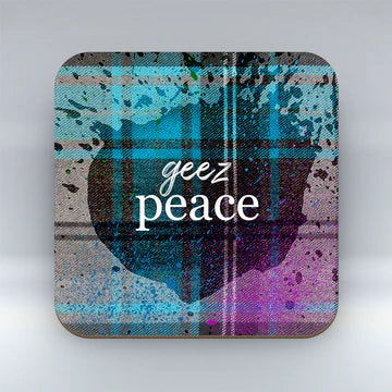 Scottish Banter Tartan Coaster - Geez Peace