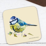 Load image into Gallery viewer, Bird themed Hard Wood Coasters Illustrated by Jennifer Louise Design
