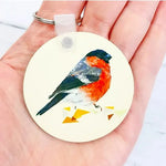 Load image into Gallery viewer, Bird themed Hardwood Keyrings by Louise Jennifer Design
