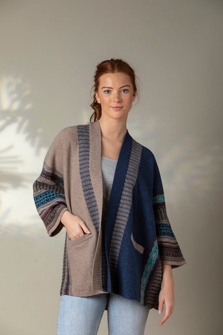 'OBAN SKY' MONTROSE BLANKET COAT 100% Merino Lambswool designed by ERIBÉ Knitwear