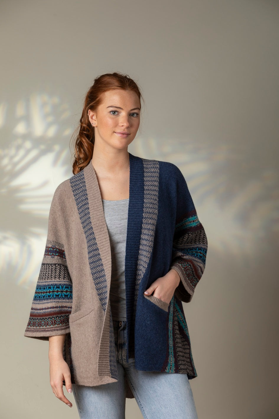 'OBAN SKY' MONTROSE BLANKET COAT 100% Merino Lambswool designed by ERIBÉ Knitwear
