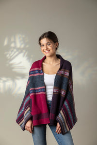 Autumn Winter 24 'BRAMBLE' MONTROSE BLANKET COAT 100% Merino Lambswool designed by ERIBÉ Knitwear