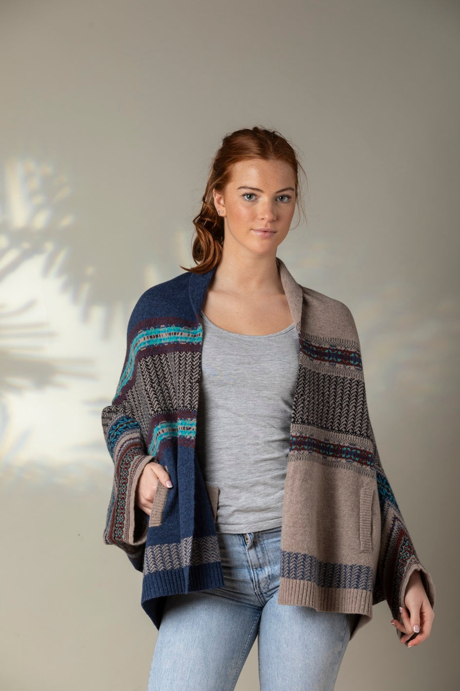 'OBAN SKY' MONTROSE BLANKET COAT 100% Merino Lambswool designed by ERIBÉ Knitwear