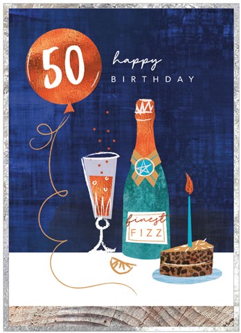 Cobalt Age Birthday Cards 16 - 70 yrs