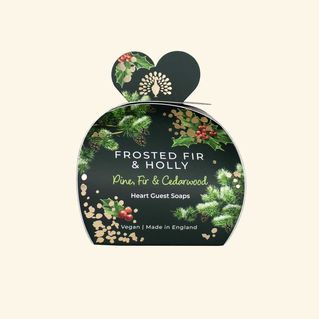 Frosted Fir & Holly Guest Soaps - Gift Boxed