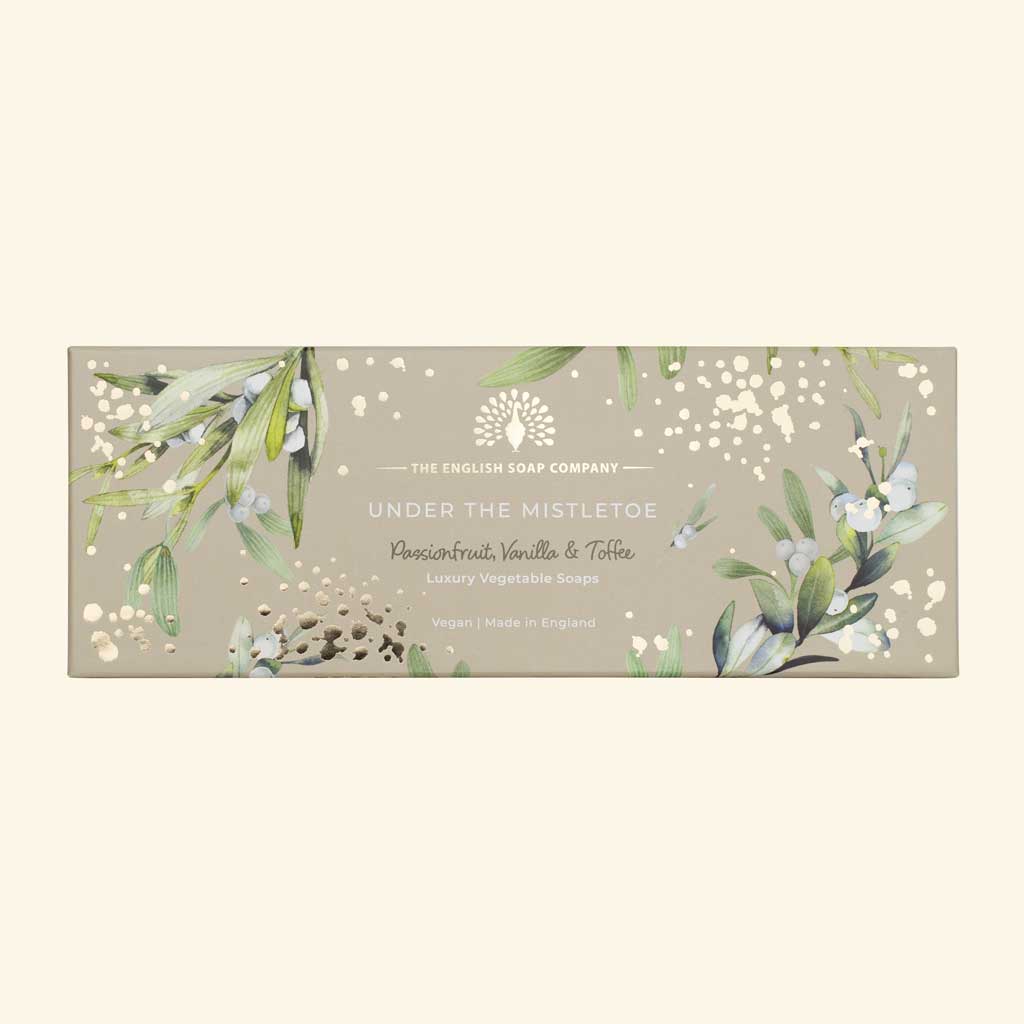 Christmas Tidings Triple Soap Gift Box - Under the Mistletoe