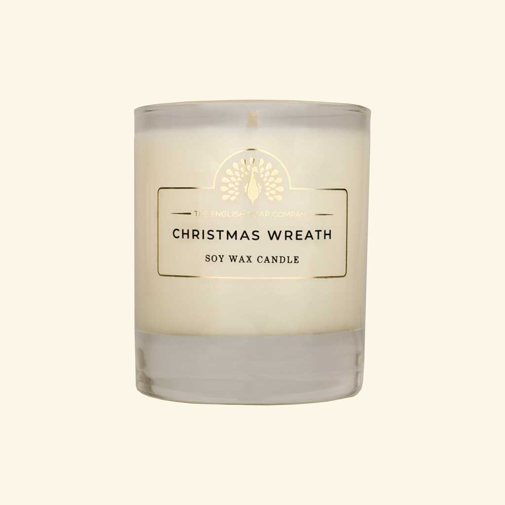 'Christmas Wreath' Orange, Clove & Cinnamon Scented Soywax Vegan Candle