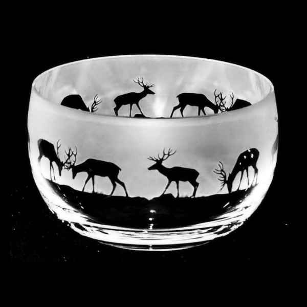 Crystal Glass Bowl - Stag