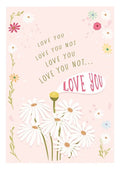 Daisy Chain 'Love You.. Love you not' Valentine Card by Emma Bryan Design