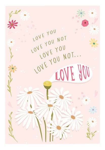 Daisy Chain 'Love You.. Love you not' Valentine Card by Emma Bryan Design