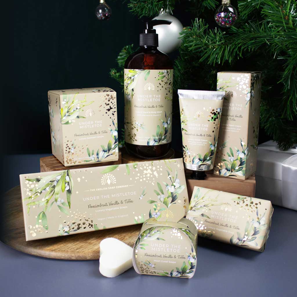 Christmas Tidings Triple Soap Gift Box - Under the Mistletoe