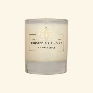 Frosted Fir & Holly Scented Soywax Vegan Candle